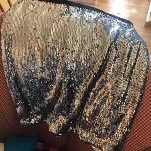 Silver Sequin Skirt